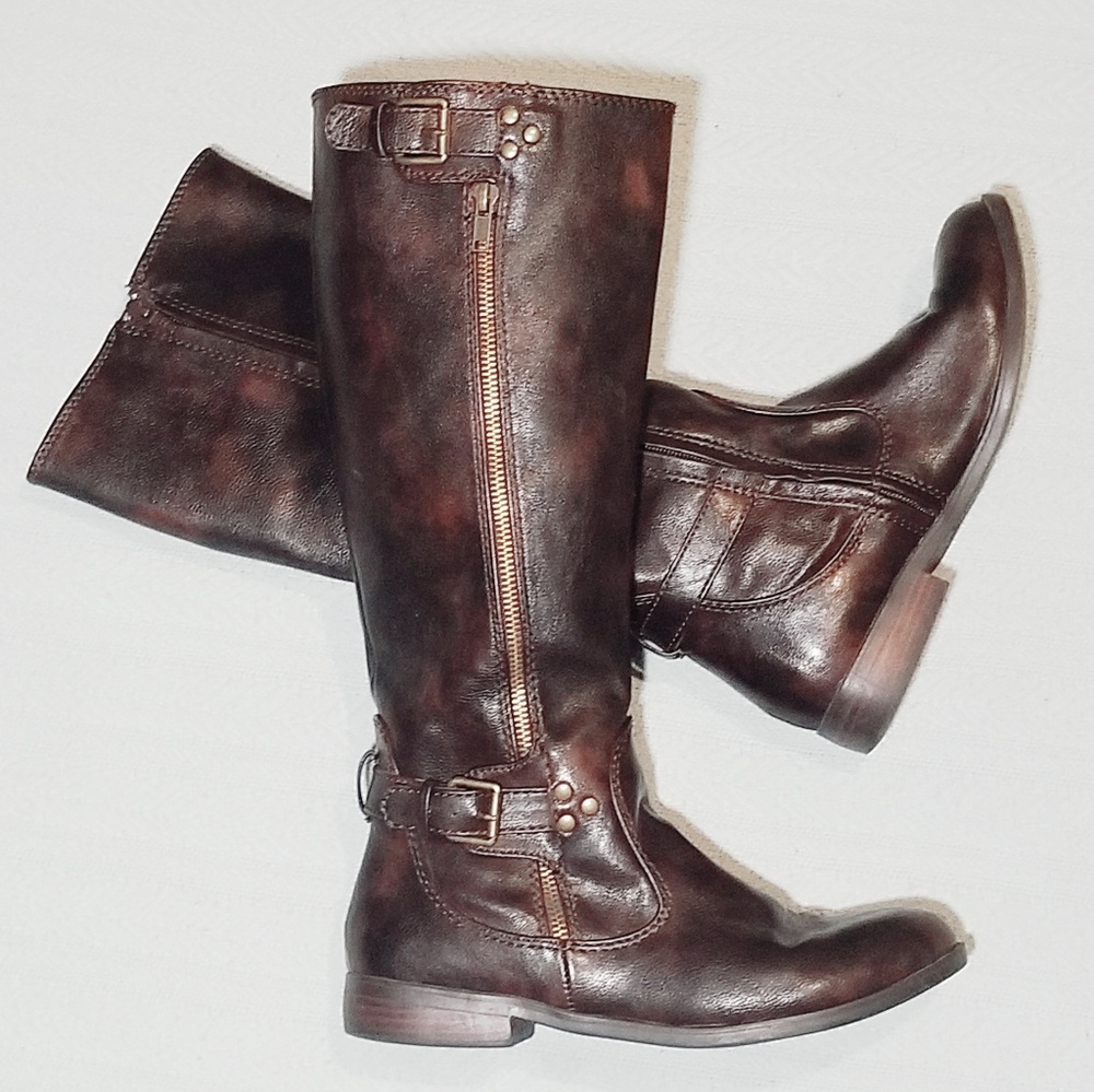 Report Brown Knee High Riding Boots, Sz. 8.5